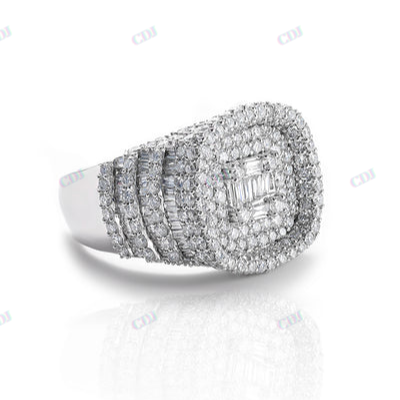 Luxury Super Iced Out Moissanite Diamond Set Men Ring hip hop jewelry CustomDiamJewel