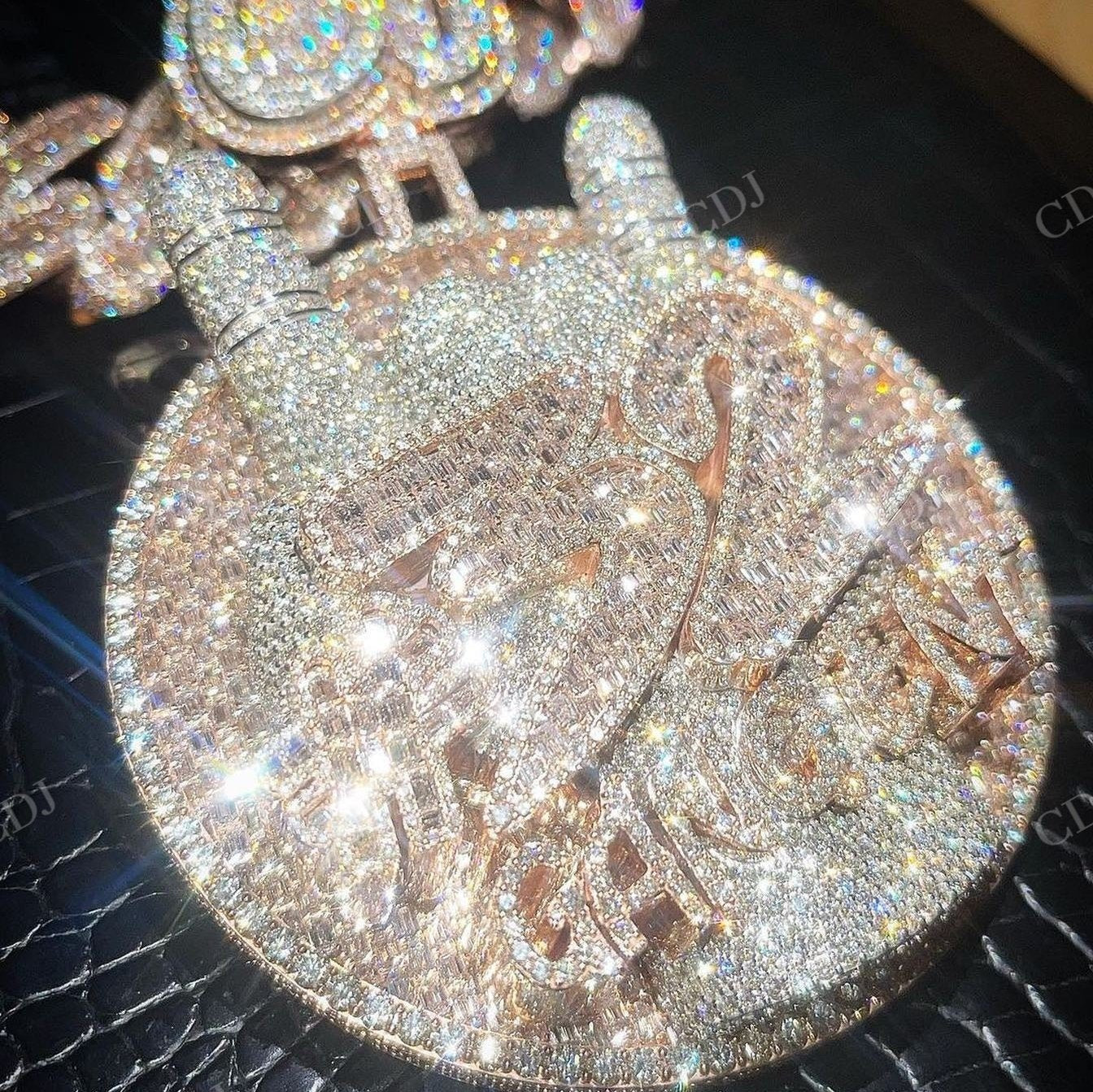 Customized Diamond Pendant Fully Iced Out hip hop jewelry CustomDiamJewel   