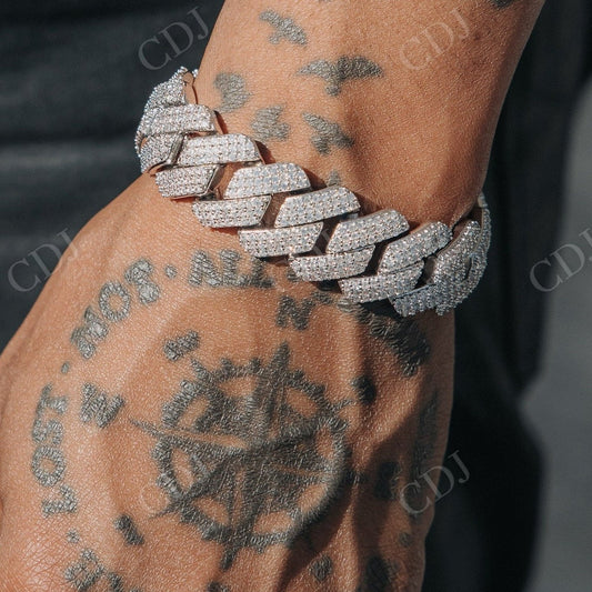 Diamond Cuban Link Iced Out Bracelet  CustomDiamJewel   