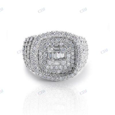 Luxury Super Iced Out Moissanite Diamond Set Men Ring hip hop jewelry CustomDiamJewel