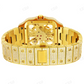 Luxury Cartier Moissanite Skeleton Square Dial Case Hip Hop Yellow Tone Watch  customdiamjewel   