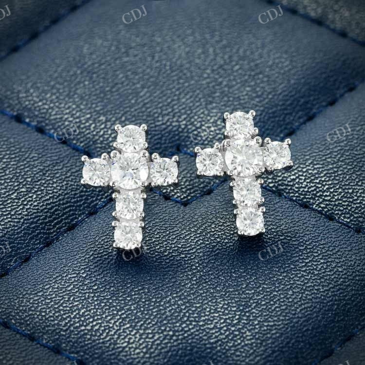 10.00MM Round Cut Cross Hip Hop Earring hip hop jewelry customdiamjewel   