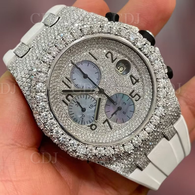 AP Hip Hop Moissanite Fashion Iced Out Men's Diamond Watches 12 To 15CTW (Approx)  customdiamjewel   