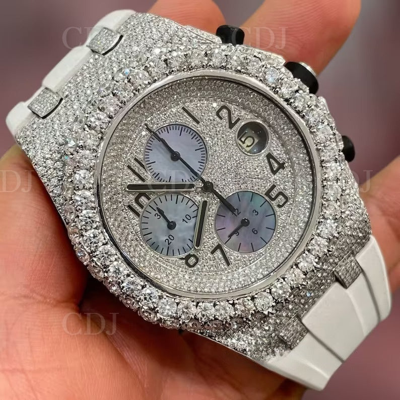 AP Hip Hop Moissanite Fashion Iced Out Men's Diamond Watches 12 To 15CTW (Approx)  customdiamjewel   