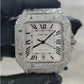 Moissanite Fully Iced Out Cartier Watch  customdiamjewel   