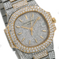 Two Tone Patek Philippe Ice Diamond Watch  customdiamjewel   