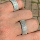 Round Diamond Iced Out Eternity Wedding Band  customdiamjewel   