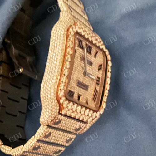 Custom Cartier Hip Hop Style Watch Luxurious 25 to 27 Carat Natural Diamond Watch  customdiamjewel   