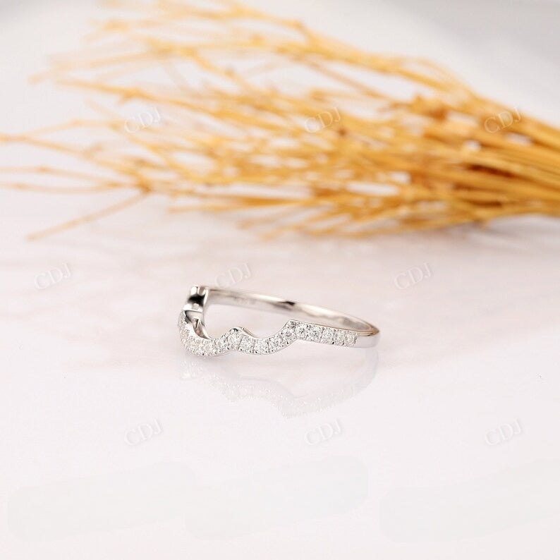 0.24CTW Curved Lab Grown Diamond Matching Band  customdiamjewel   