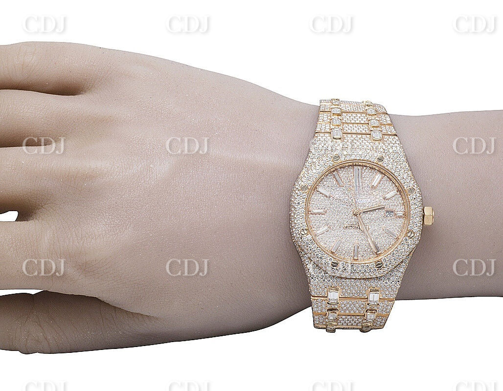 Real Diamond Watch For Rappers AP Date Just Diamond Watch Hip Hop Watch 34.75 CTW (Approx)  customdiamjewel   