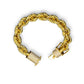 Twisted Rope Gold Bracelet with Iced Out Lab Diamond Clasp hip hop jewelry CustomDiamJewel