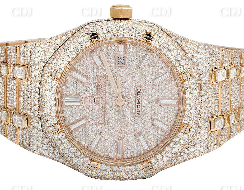 Real Diamond Watch For Rappers AP Date Just Diamond Watch Hip Hop Watch 34.75 CTW (Approx)  customdiamjewel   