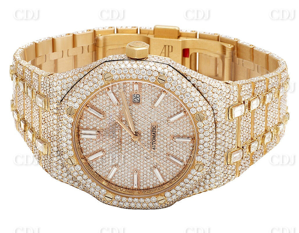 Real Diamond Watch For Rappers AP Date Just Diamond Watch Hip Hop Watch 34.75 CTW (Approx)  customdiamjewel   