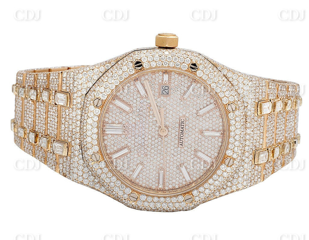 Real Diamond Watch For Rappers AP Date Just Diamond Watch Hip Hop Watch 34.75 CTW (Approx)  customdiamjewel   