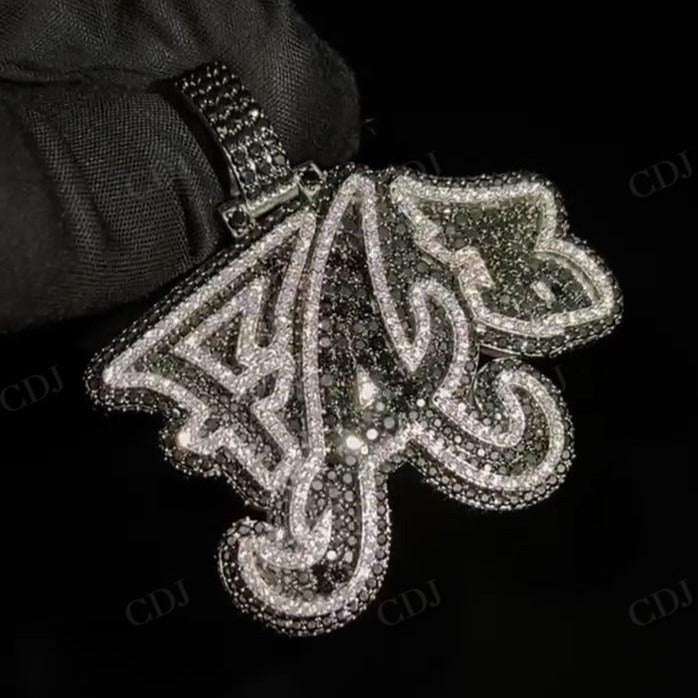 Iced Out Black Moissanite Sterling Silver Hip Hop Pendant hip hop jewelry customdiamjewel   