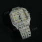 Full White Moissanite Diamond Studded Cartier Hip Hop watch hip hop jewelry customdiamjewel   