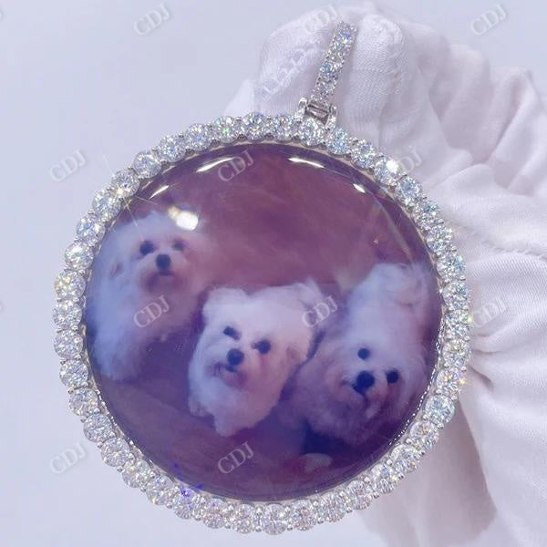 Custom Made Diamond Memory Photo Pendant  customdiamjewel   