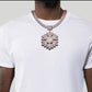 Snowflake Rose Gold Baguette Pendant hip hop jewelry CustomDiamJewel   