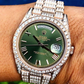 Rolex DayDate Green Dial Custom Diamond Watch  customdiamjewel   