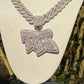 Luxurious Fully Ice Out Custom R3 Moissanite Neckalce hip hop jewelry customdiamjewel   