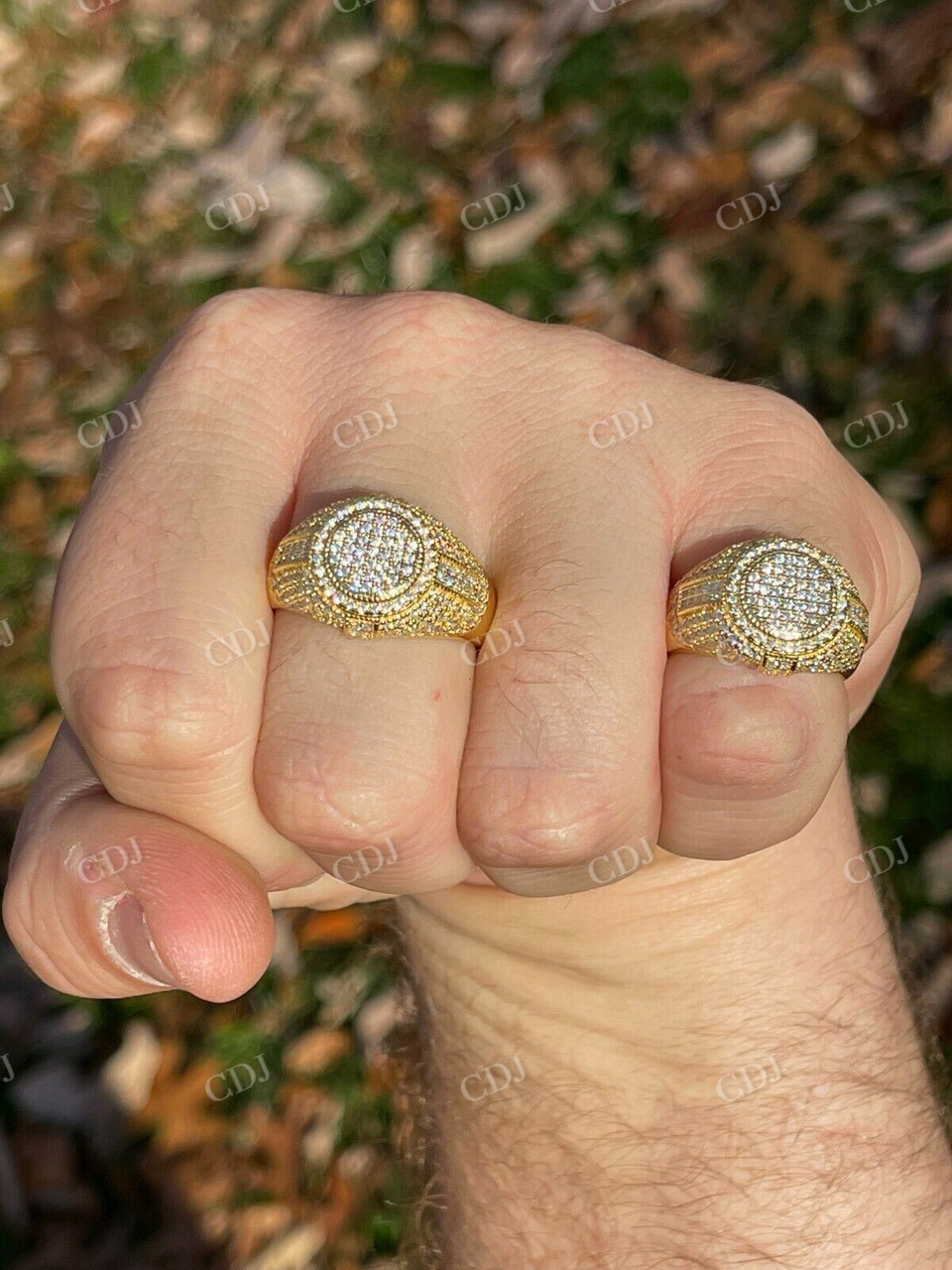 Men's Hip Hip Diamond Wedding Ring  customdiamjewel   