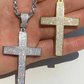 Solid Gold ICED Diamond  Cross Pendant  customdiamjewel   