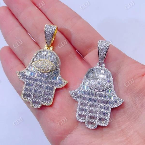 Men Fashion Daily Wear Hamsa Diamond Pendant  customdiamjewel   