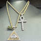 Tringle In Evil Eye And Cross Dimaond Pendant hip hop jewelry customdiamjewel   