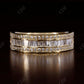 1.15CT Round cut & Baguette Cut Real Diamond Wedding band  customdiamjewel   