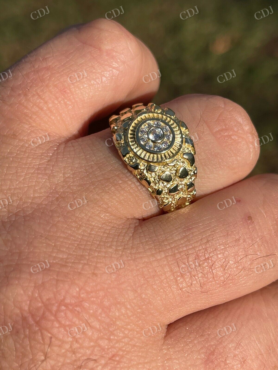 Antique Round Diamond Solid Gold Ring  customdiamjewel   