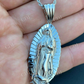 Men's 925 Sterling Silver Virgin Mary Guadalupe Senora Pendant  customdiamjewel   