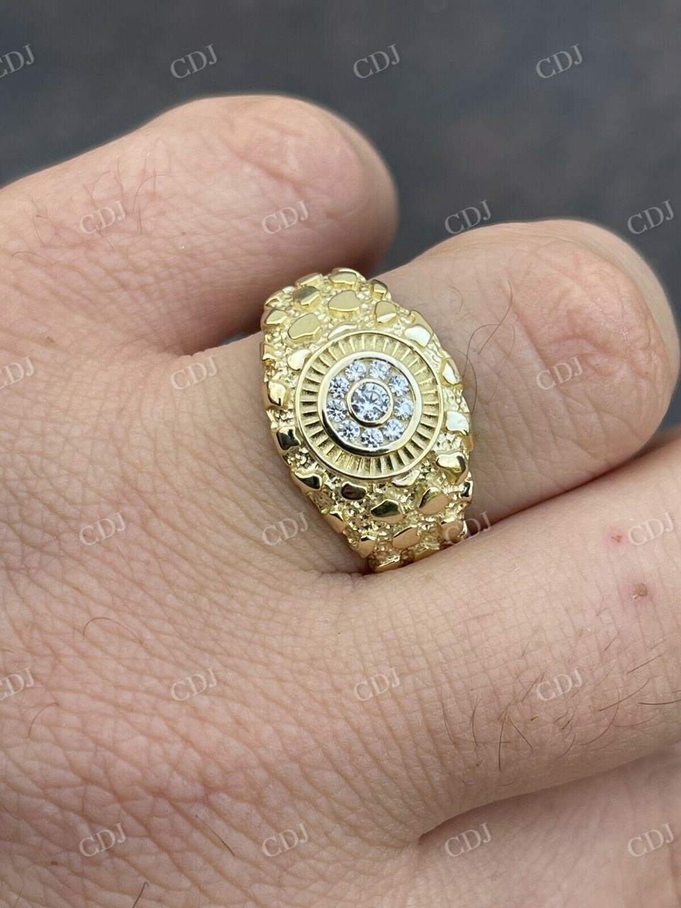 Antique Round Diamond Solid Gold Ring  customdiamjewel   