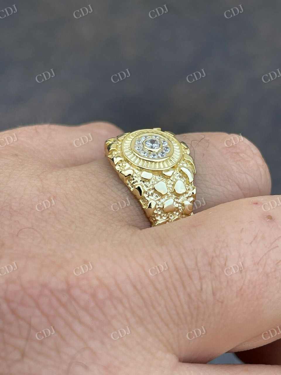 Antique Round Diamond Solid Gold Ring  customdiamjewel   