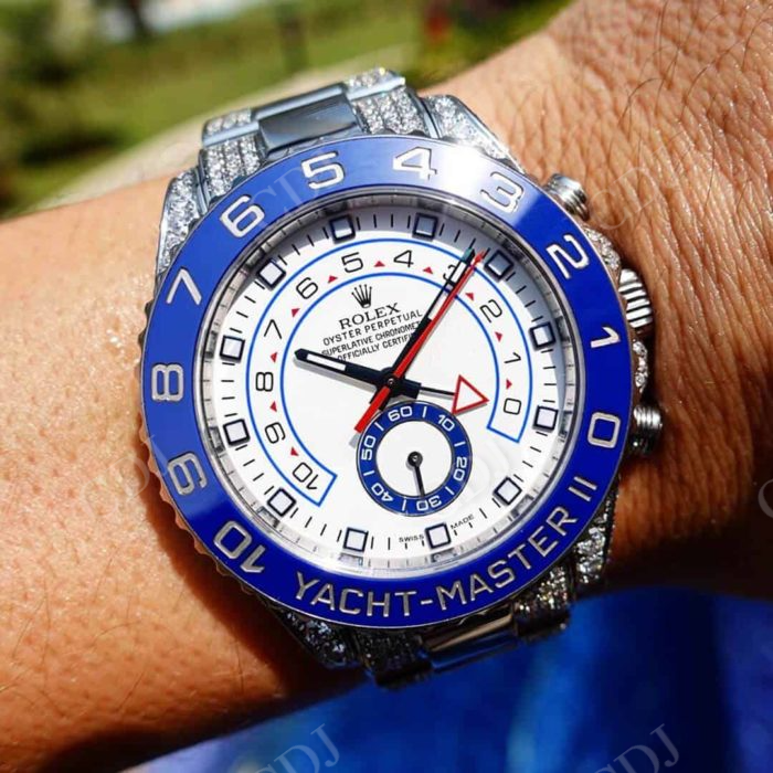 Rolex Yacht Master Moissanite Watch For Men customdiamjewel