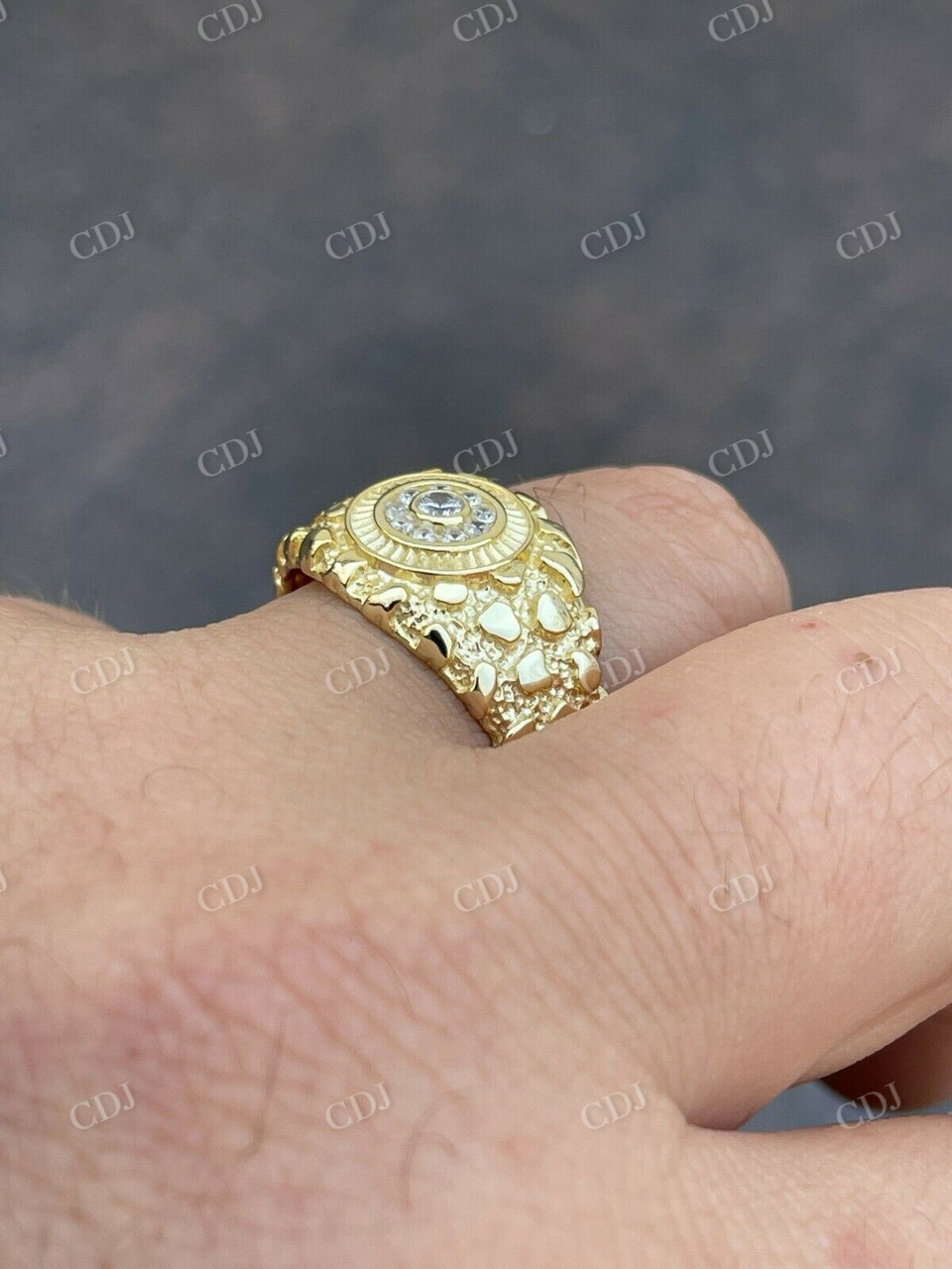 Antique Round Diamond Solid Gold Ring  customdiamjewel   