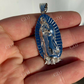 Men's 925 Sterling Silver Virgin Mary Guadalupe Senora Pendant  customdiamjewel   