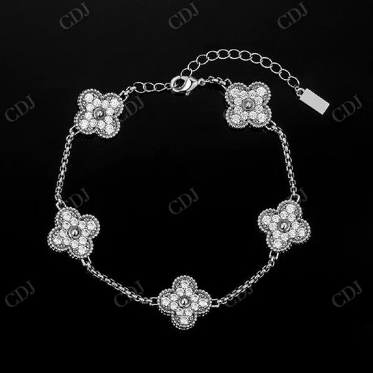 Flower Shape Diamond Bracelet  CustomDiamJewel   