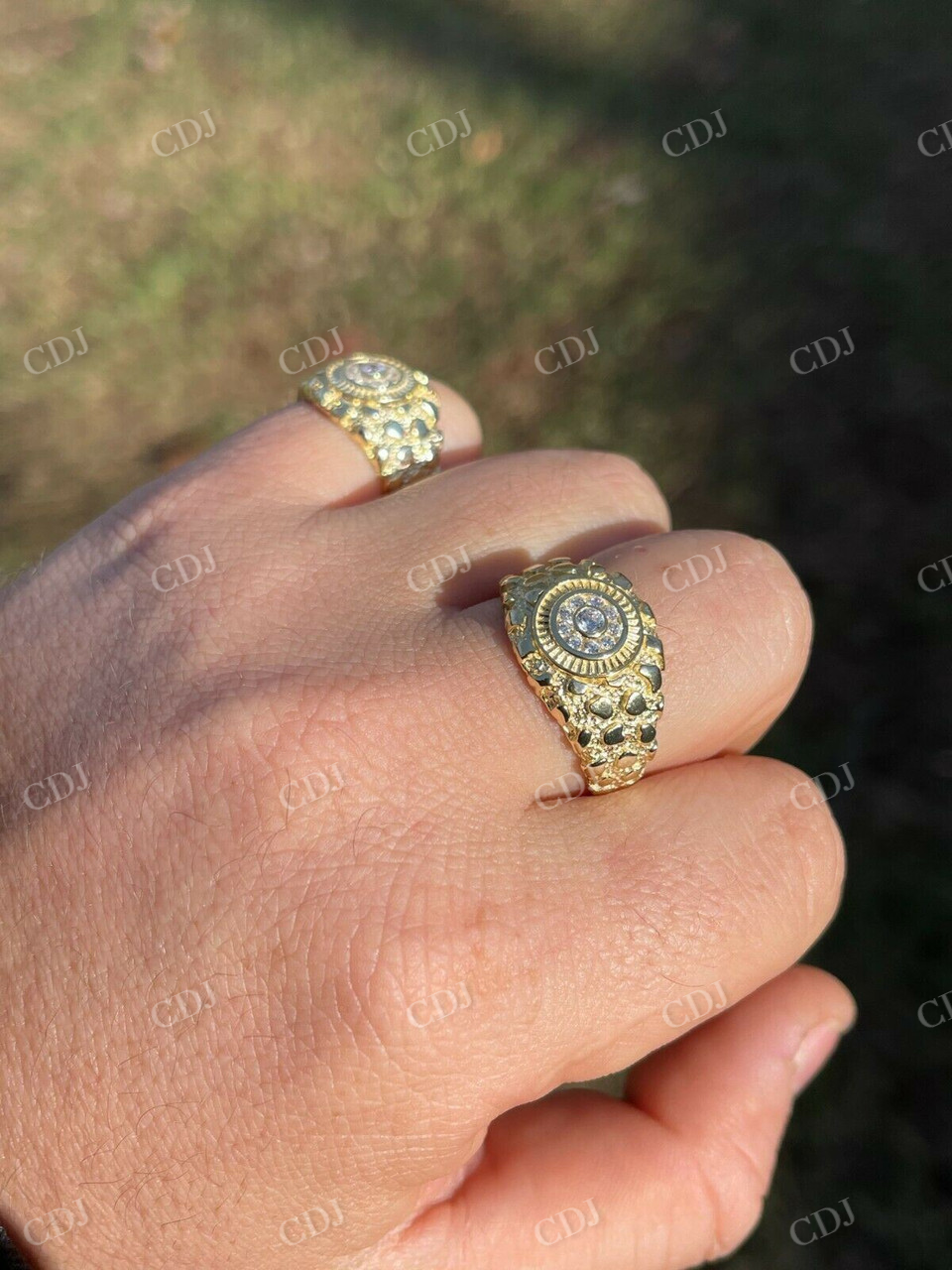 Antique Round Diamond Solid Gold Ring  customdiamjewel   