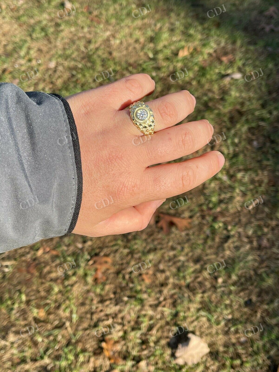 Antique Round Diamond Solid Gold Ring  customdiamjewel   