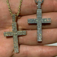 14K Yellow Gold Cross Hip Hop Pendant  customdiamjewel   