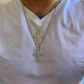 14K Yellow Gold Cross Hip Hop Pendant  customdiamjewel   