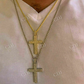 14K Yellow Gold Cross Hip Hop Pendant  customdiamjewel   