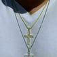 14K Yellow Gold Cross Hip Hop Pendant  customdiamjewel   