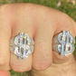 Men's Dollar Sign Iced Out Diamond Ring  customdiamjewel   