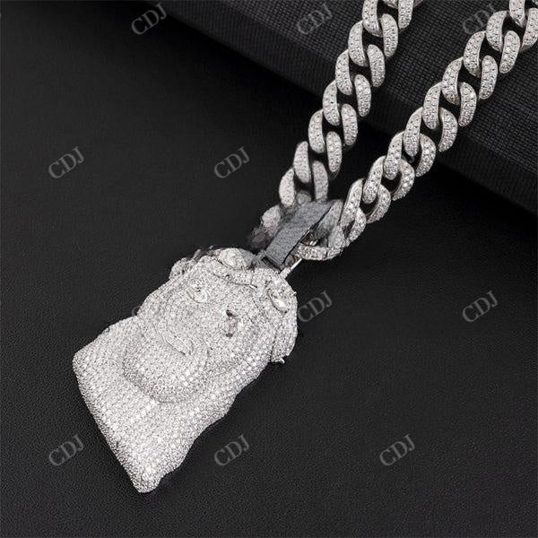 Iced Out Diamond Jesus Pendant For Men  customdiamjewel   