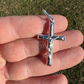 Solid 925 Sterling Silver Jesus on Cross Crucifix Pendant  customdiamjewel   