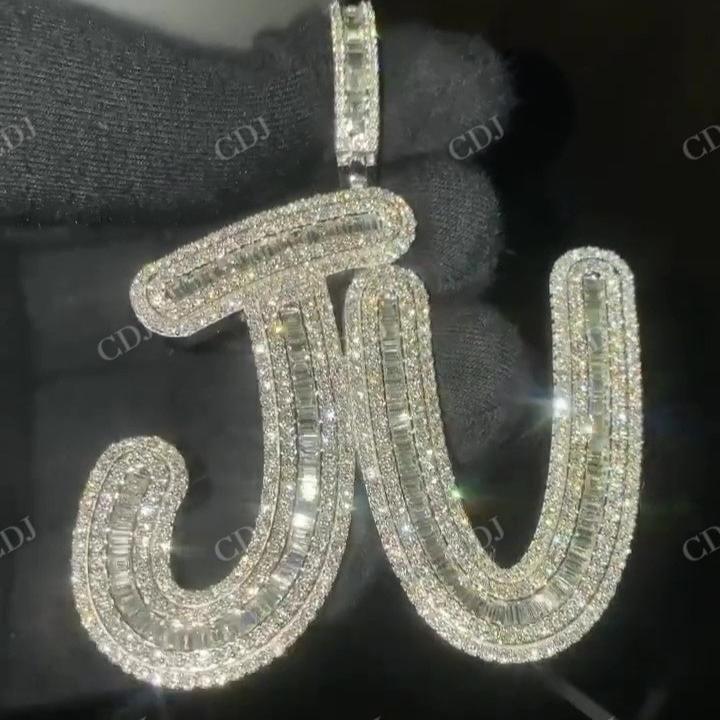 Customized JU Latter Diamond Pendant hip hop jewelry CustomDiamJewel   