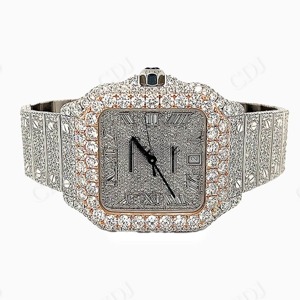 Cartier Fully Diamond Hip Hop Iced Out Watch  customdiamjewel   