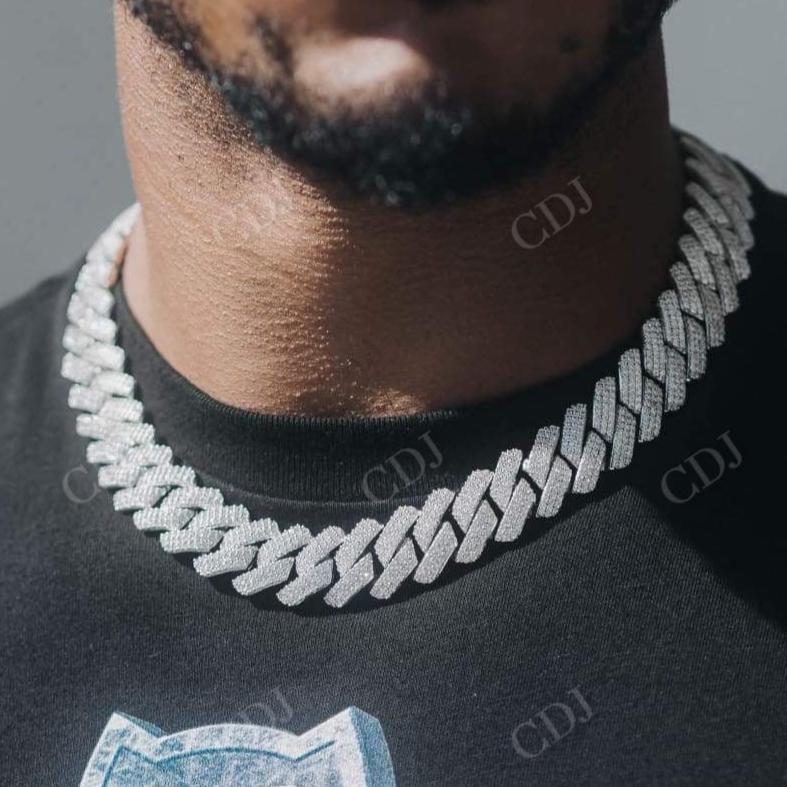 Hip Hop Iced Out Miami Cuban Link Diamond Chain  CustomDiamJewel   