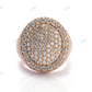 Round Cut Moissanite Rose Gold Plated Stylist Men Ring hip hop jewelry CustomDiamJewel